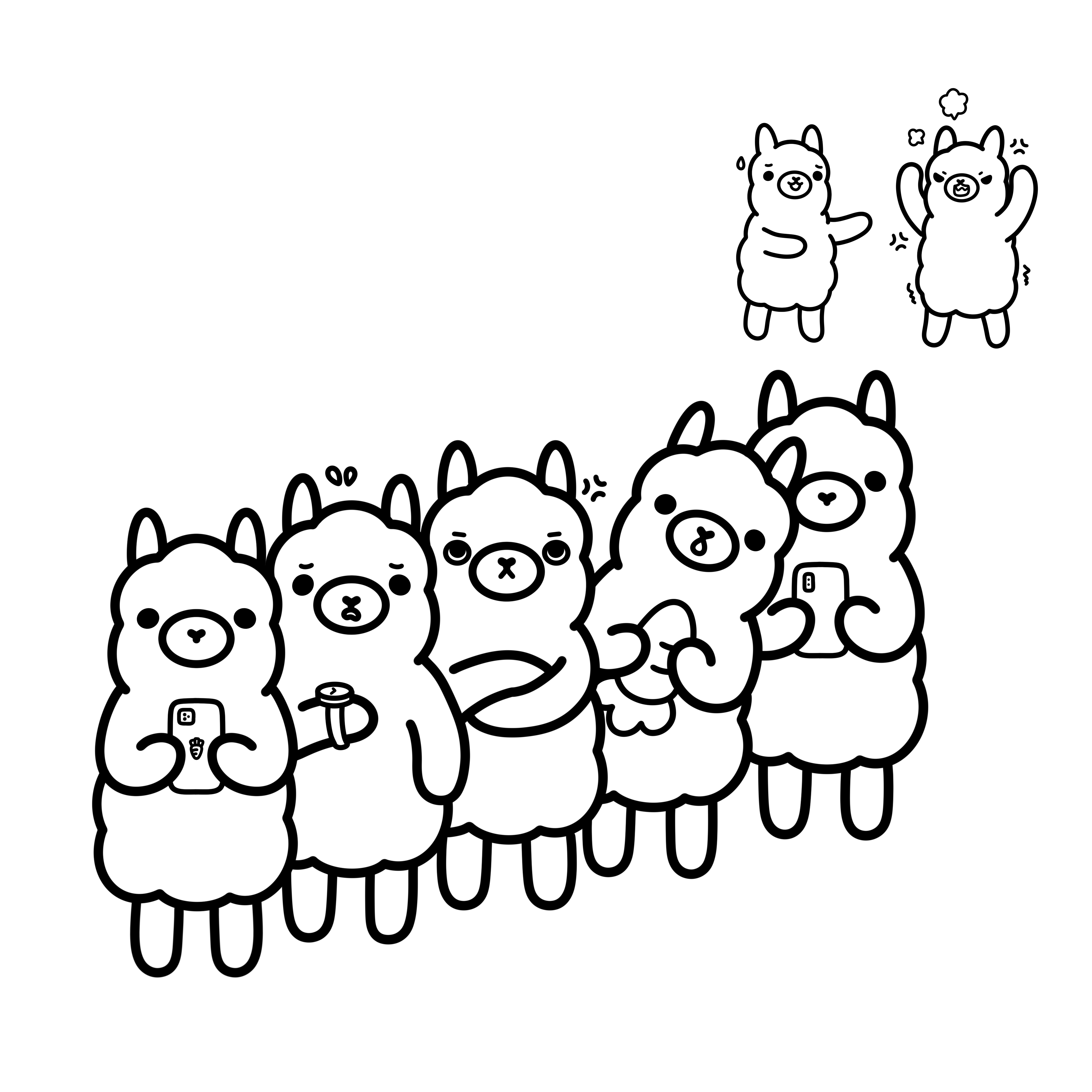 Ollama waiting in line